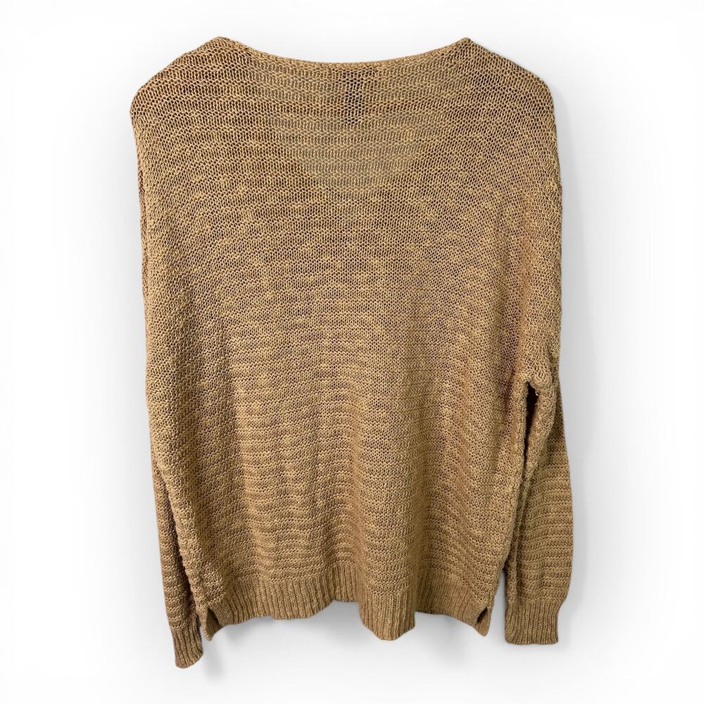 Lauren Ralph Lauren Women XL Vintage Linen Open Knit Sweater Beachy Boho - Picture 2 of 8